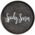14" Black And White Spooky Season Round Serving Tray With Handles