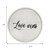 14" Gray And Black Love Wins Round Serving Tray With Handles