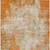 5' X 8' Orange And Ivory Abstract Washable Indoor Outdoor Area Rug Transitional Style - Orange, Ivory Color