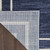 5' Navy Blue And Ivory Square Indoor Outdoor Area Rug