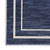 5' Navy Blue And Ivory Square Indoor Outdoor Area Rug