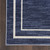 5' Navy Blue And Ivory Square Indoor Outdoor Area Rug