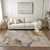 5' X 8' Beige and Brown Abstract Washable Indoor Outdoor Area Rug