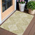 3' X 5' Wheat Gold And Ivory Medallion Washable Indoor Outdoor Area Rug