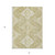3' X 5' Wheat Gold And Ivory Medallion Washable Indoor Outdoor Area Rug