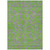 5' X 8' Lime Green And Purple Geometric Washable Indoor Outdoor Area Rug
