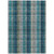 5' X 8' Teal Blue Navy Blue And Olive Green Plaid Washable Indoor Outdoor Area Rug