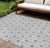 5' X 8' Silver And Gray Geometric Washable Indoor Outdoor Area Rug Transitional Style - Silver, Gray Color