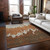5' X 8' Orange And Brown Abstract Washable Indoor Outdoor Area Rug