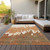 5' X 8' Orange And Brown Abstract Washable Indoor Outdoor Area Rug