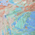 5' X 8' Coral Teal Blue And Mint Green Abstract Washable Indoor Outdoor Area Rug