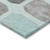 5' X 8' Teal Blue Gray And Ivory Geometric Washable Indoor Outdoor Area Rug - Teal Blue, Gray, Ivory