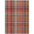 5' X 8' Red Plaid Washable Non Skid Indoor Outdoor Area Rug