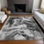 5' X 8' Gray And Silver Horse Washable Indoor Outdoor Area Rug - Gray, Silver