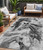 5' X 8' Gray And Silver Horse Washable Indoor Outdoor Area Rug - Gray, Silver