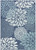 6' X 9' Navy Blue Floral Indoor Outdoor Area Rug