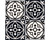 7" X 7" Black And White Rory Peel And Stick Removable Tiles