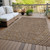 5' X 8' Brown Gold And Ivory Polka Dot Washable Indoor Outdoor Area Rug