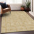 5' X 8' Gold And Ivory Geometric Washable Indoor Outdoor Area Rug - 608219180065