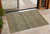 3' X 5' Khaki Striped Washable Non Skid Indoor Outdoor Area Rug