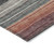 3' X 5' Pale Aqua Copper And Taupe Striped Washable Indoor Outdoor Area Rug