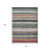 3' X 5' Pale Aqua Copper And Taupe Striped Washable Indoor Outdoor Area Rug