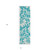 2' X 8' Teal and Ivory Floral Washable Non Skid Indoor Outdoor Runner Rug