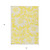 3' X 5' Yellow and Ivory Floral Washable Non Skid Indoor Outdoor Area Rug