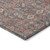 2' X 3' Red and Dark Blue Floral Washable Non Skid Indoor Outdoor Area Rug