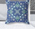 26" x 26" Midnight Blue Blown Seam Paisley Indoor Outdoor Throw Pillow