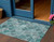 3' X 5' Teal Blue Aqua And Gray Abstract Washable Indoor Outdoor Area Rug Transitional Style - Teal Blue, Aqua, Gray Color