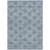 5' X 8' Blue And Ivory Damask Washable Indoor Outdoor Area Rug