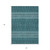 5' X 8' Teal Blue Aqua And Ivory Tribal Washable Indoor Outdoor Area Rug