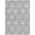5' X 8' Gray And Silver Medallion Washable Indoor Outdoor Area Rug