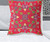 26" x 26" Red Blown Seam Paisley Indoor Outdoor Throw Pillow Home Accent