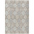 5' X 8' Taupe Beige And Khaki Floral Medallion Washable Indoor Outdoor Area Rug
