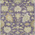 5' X 8' Eggplant Beige And Green Floral Washable Indoor Outdoor Area Rug