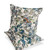 Home Decor Set of Two 16" X 16" Blue and Green Blown Seam Floral Indoor Outdoor Throw Pillow for Living Room Bedroom Office