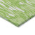 3' X 5' Lime Green And Ivory Striped Washable Indoor Outdoor Area Rug