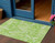 3' X 5' Lime Green And Ivory Striped Washable Indoor Outdoor Area Rug