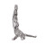7" X 7" Silver Resin Diving Man Hanging Dimensional Sculpture