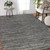 9' X 12' Brown and Ivory Striped Stain Resistant Indoor Outdoor Area Rug - Brown, Ivory