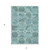 5' X 8' Teal Blue And Aqua Trellis Washable Indoor Outdoor Area Rug