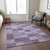 5' X 8' Purple And Lavender Geometric Washable Indoor Outdoor Area Rug - Purple, Lavender