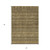 5' X 8' Brown Beige And Chocolate Striped Washable Indoor Outdoor Area Rug