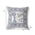 18" x 18" Beige Peacock Blown Seam Floral Indoor Outdoor Throw Pillow Decor