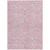 5' X 8' Pink And Ivory Geometric Washable Indoor Outdoor Area Rug Contemporary Style - Pink, Ivory Color