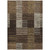 3' X 5' Chocolate Ivory And Gold Striped Washable Indoor Outdoor Area Rug