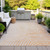 3' X 5' Orange And Silver Abstract Washable Indoor Outdoor Area Rug