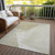 3' X 5' Beige Khaki And Taupe Abstract Washable Indoor Outdoor Area Rug